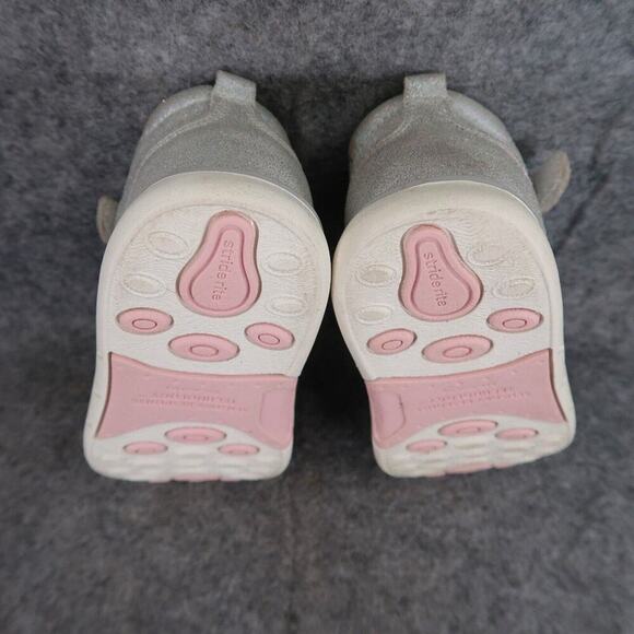 Stride Rite Shoes Kids 7 Boots Quinn Leather Iridescent Toddler Baby Comfort SRT - Picture 12 of 14